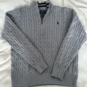 Ralph Lauren Cable-Knit Quarter Zip Sweater
